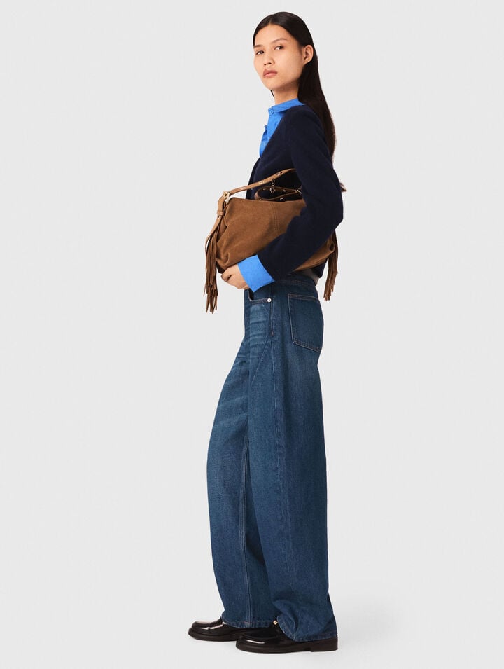Balloon jeans with martingale