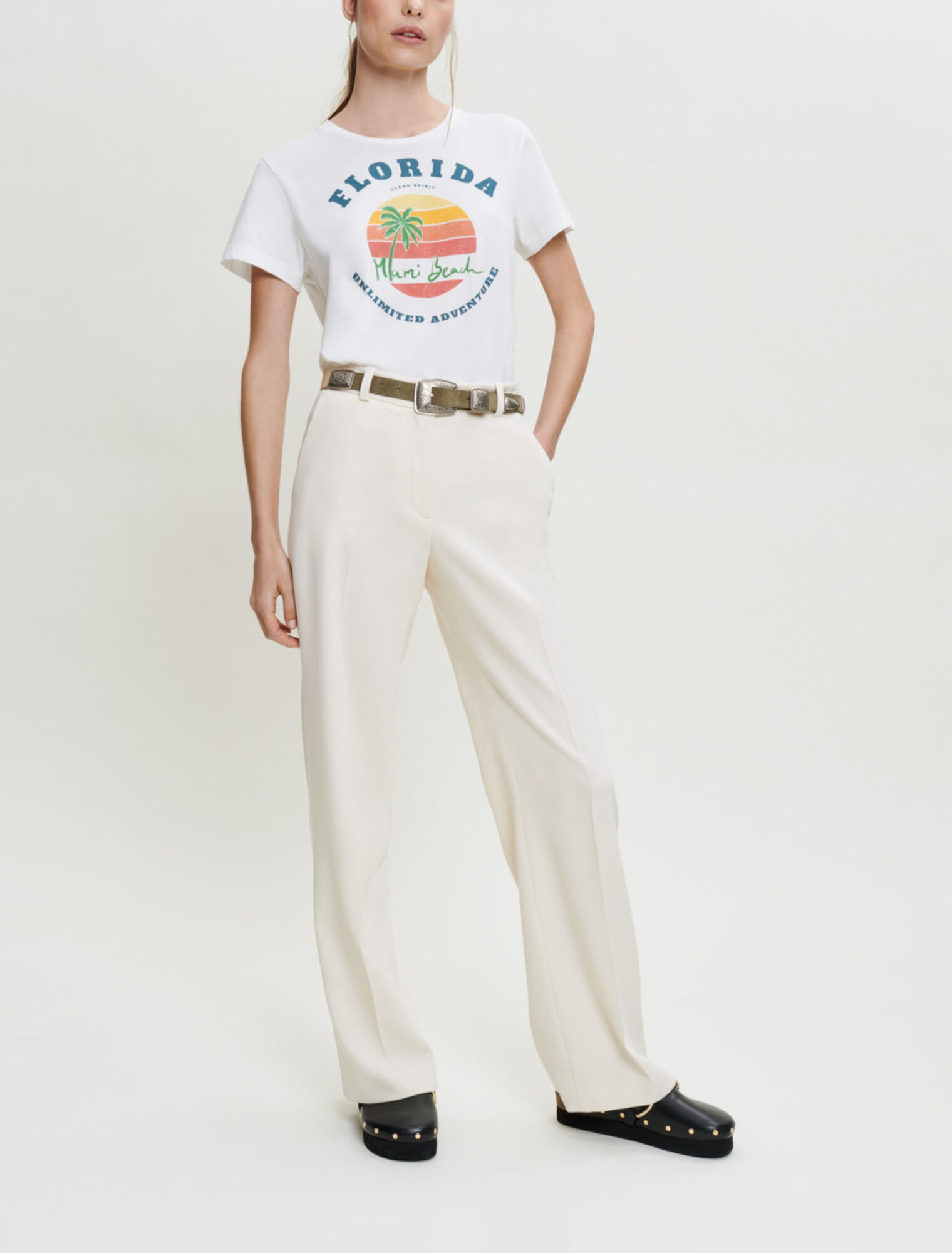Pantalon tailleur large 