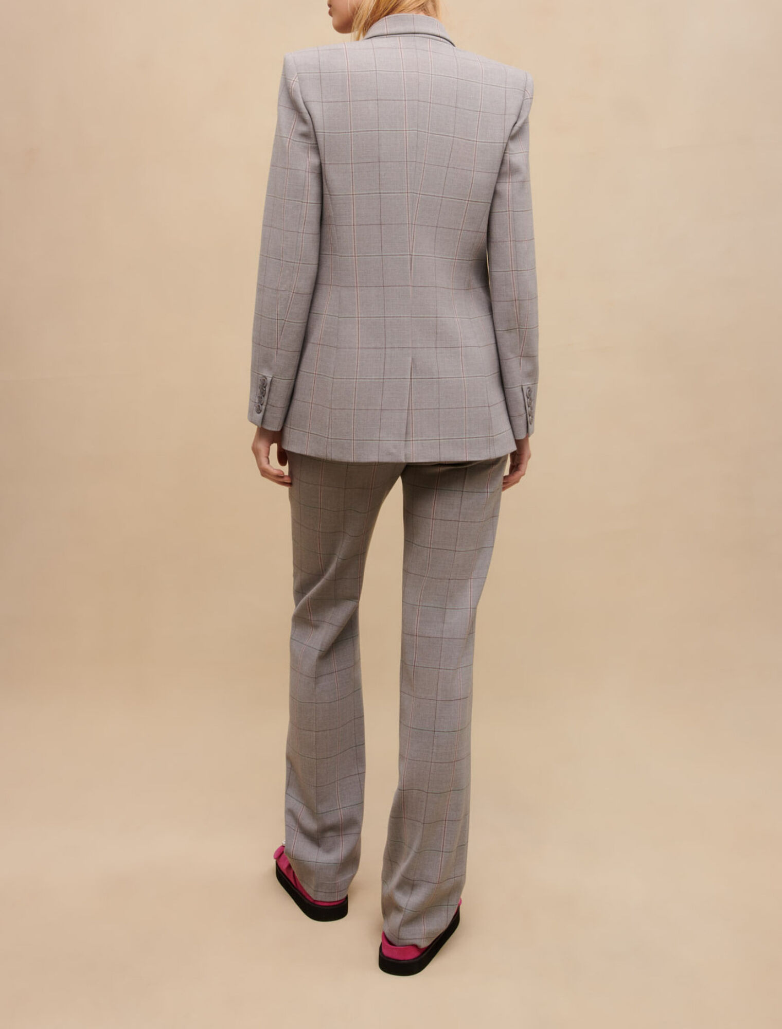 Grey checked tailored jacket