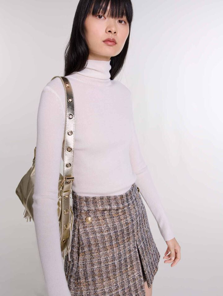 Short trompe l'œil en tweed