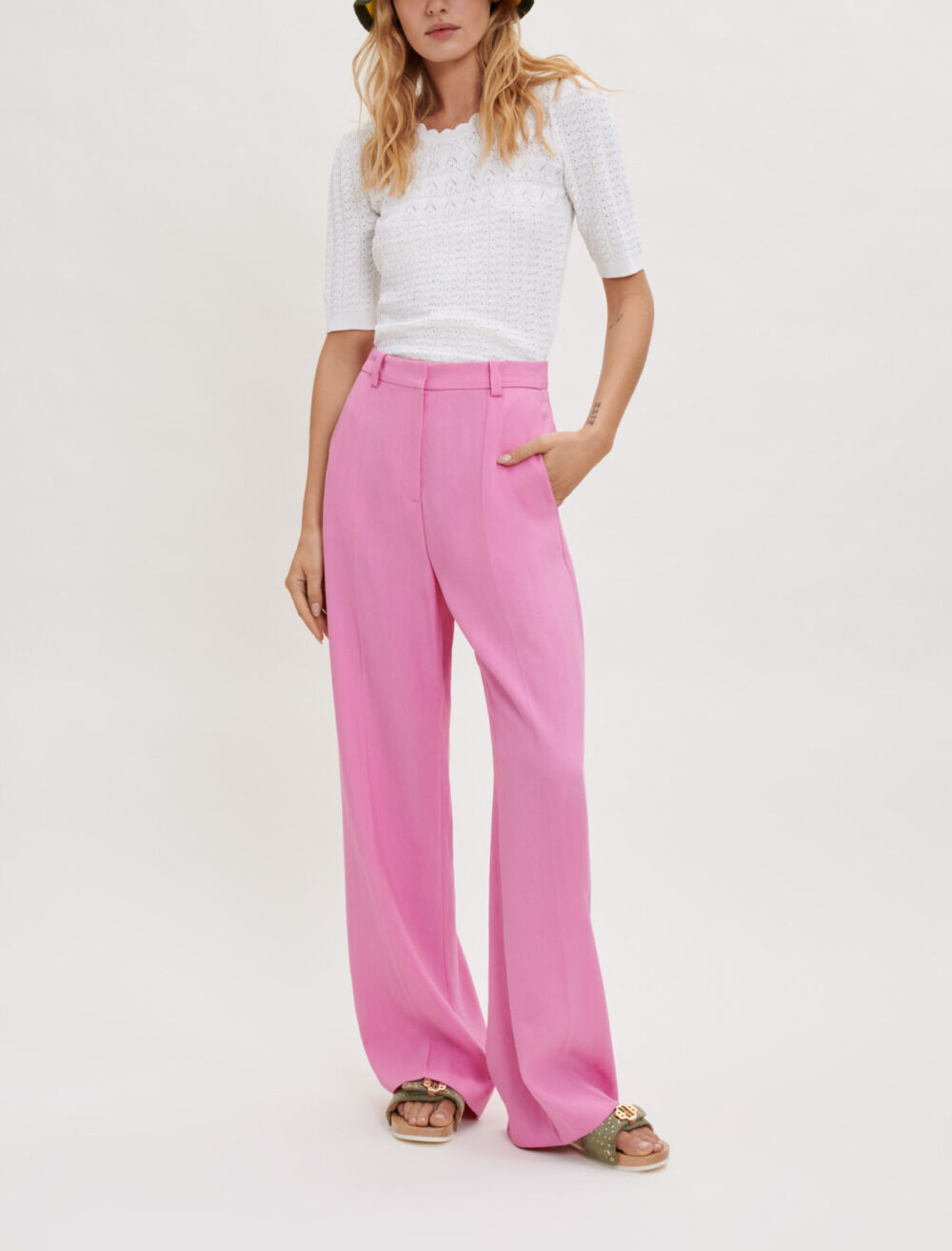 Wide leg floaty trousers cheap