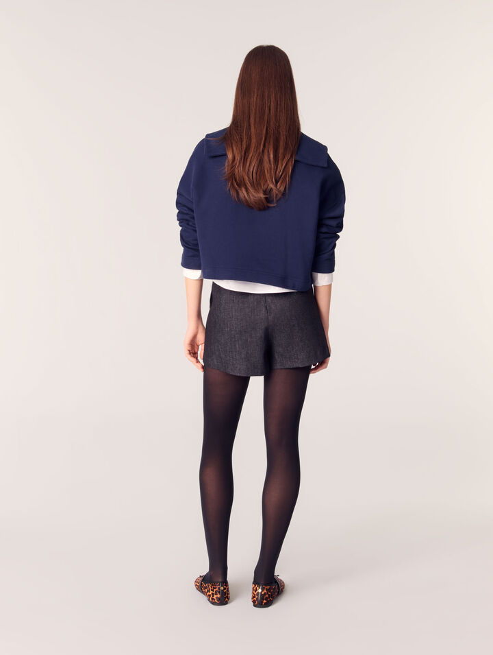 Sweatshirt court avec broderie