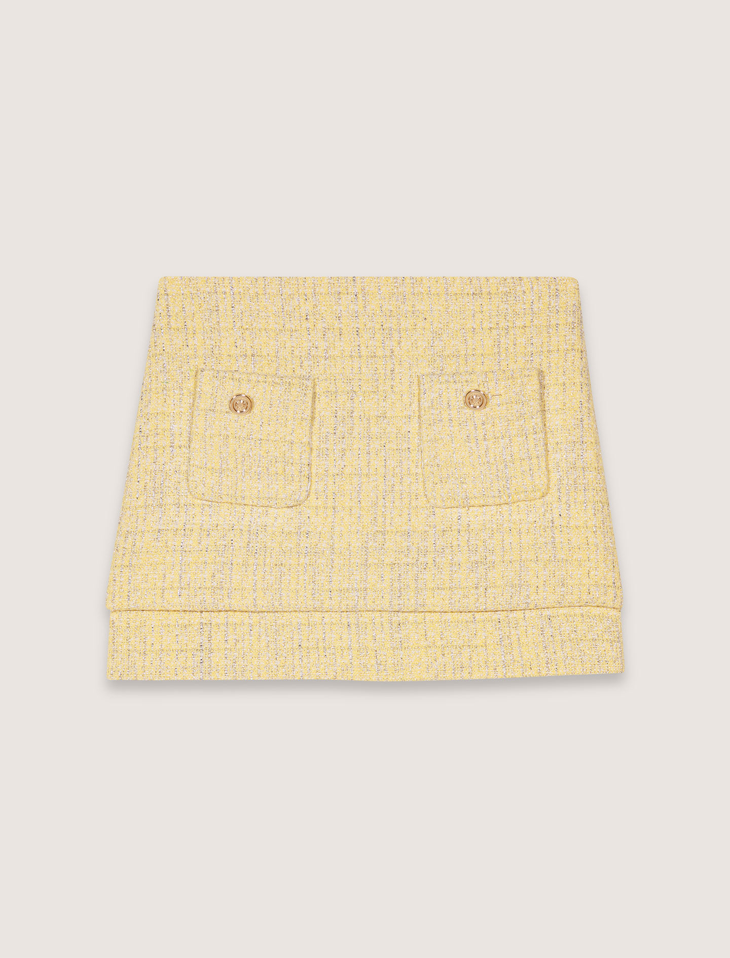 Tweed mini skirt Yellow / Orange For Women | Maje