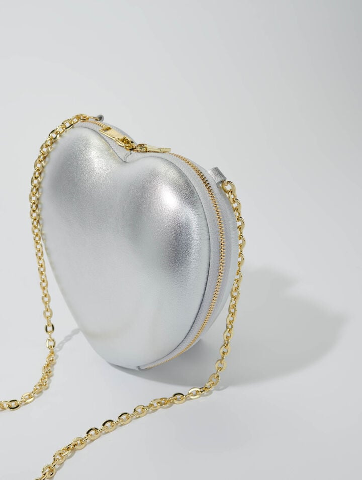 Sac cœur en cuir