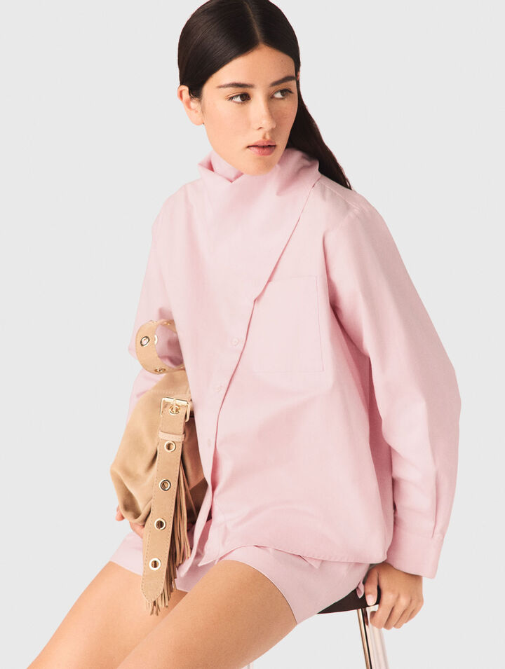 Shirt with removable scarf