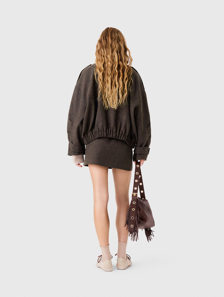 Blouson oversize en laine