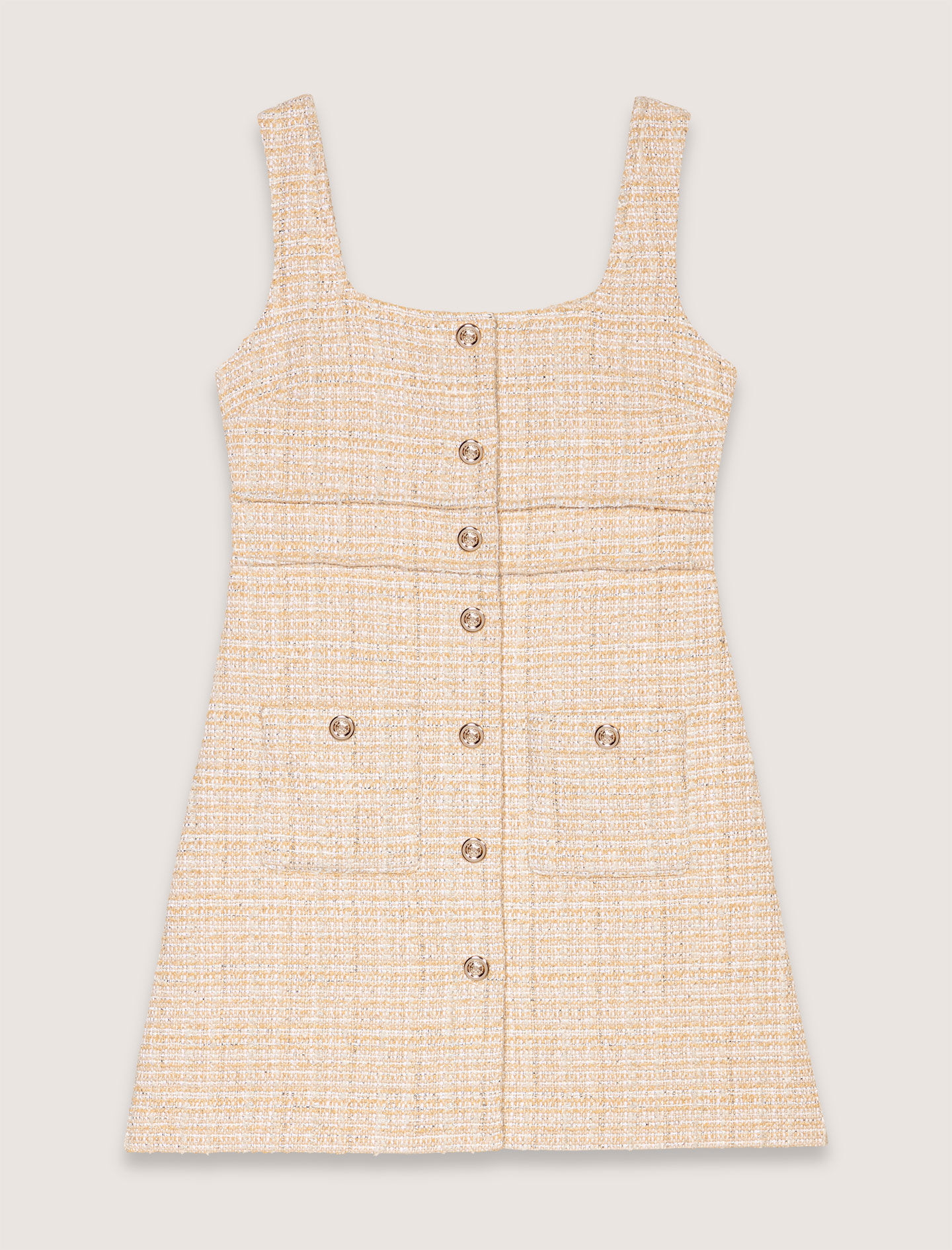 Short tweed dress Natural For Women | Maje