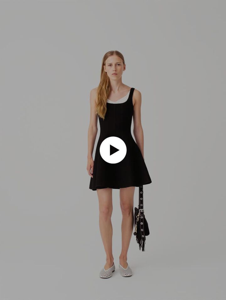Short 2-in-1 effect dress