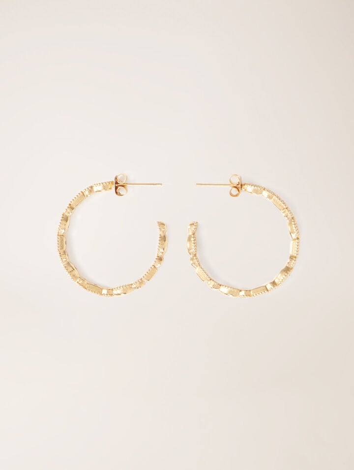 Diamanté-embellished large hoop earrings