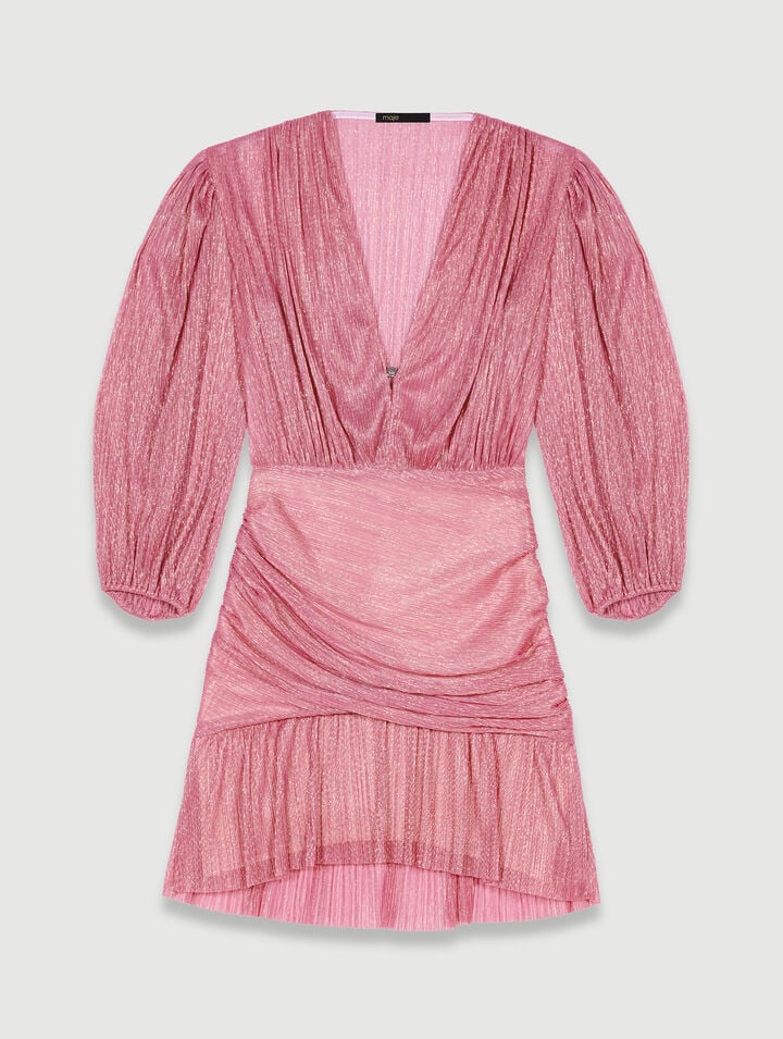 Robe courte lamée