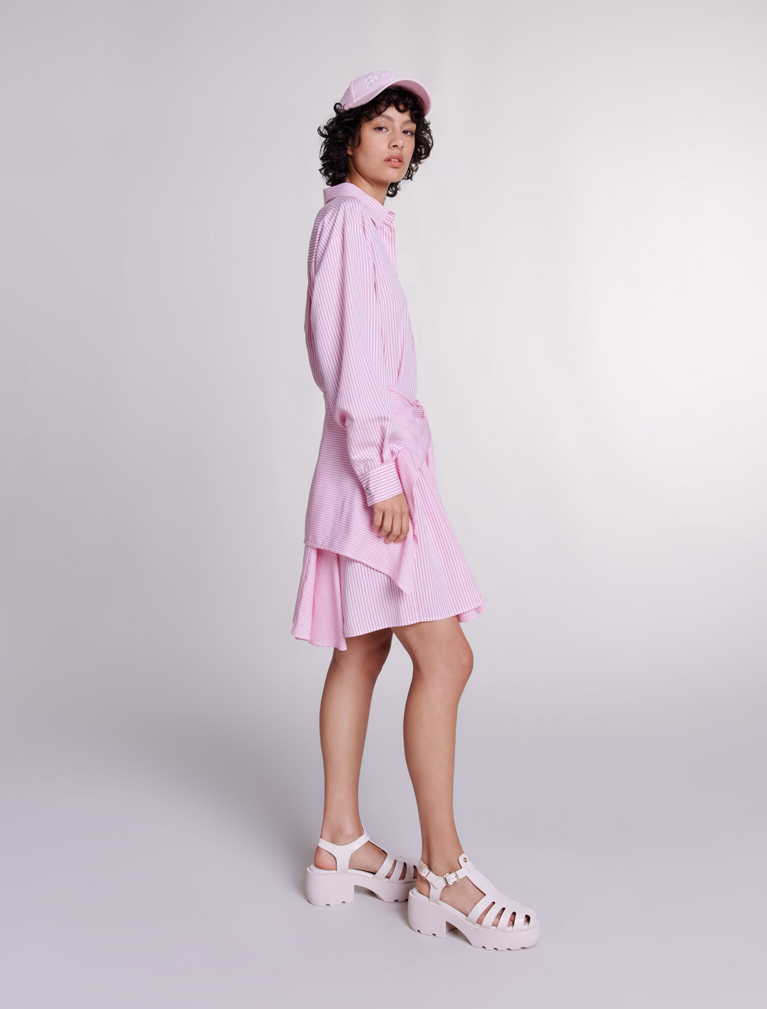 Robe chemise à rayures