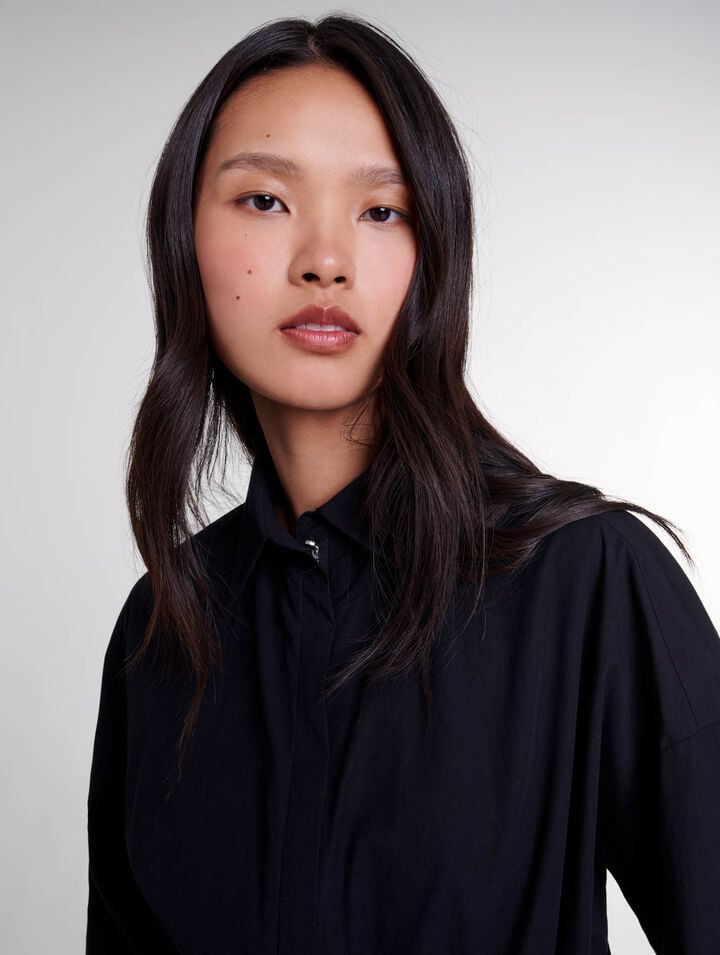 Robe chemise courte élastiquée