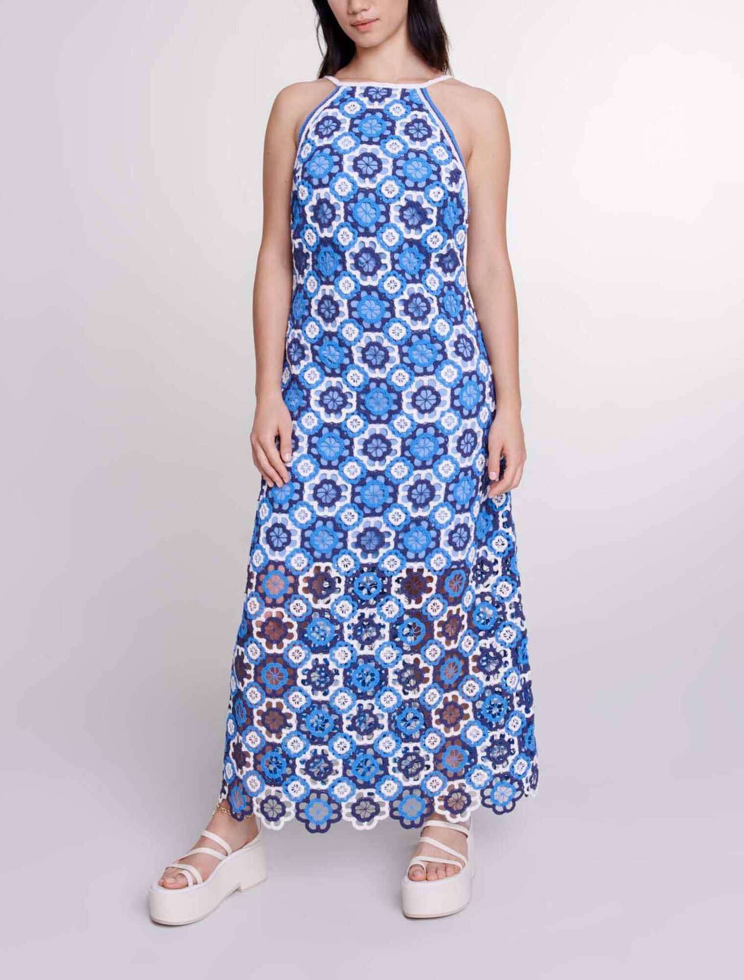 Robe tricolore en crochet