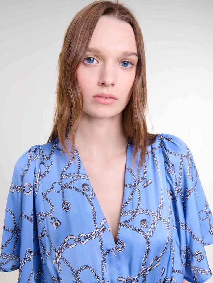 Robe longue imprimée