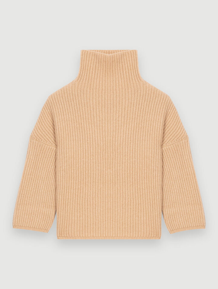 Pull oversize col montant en alpaga