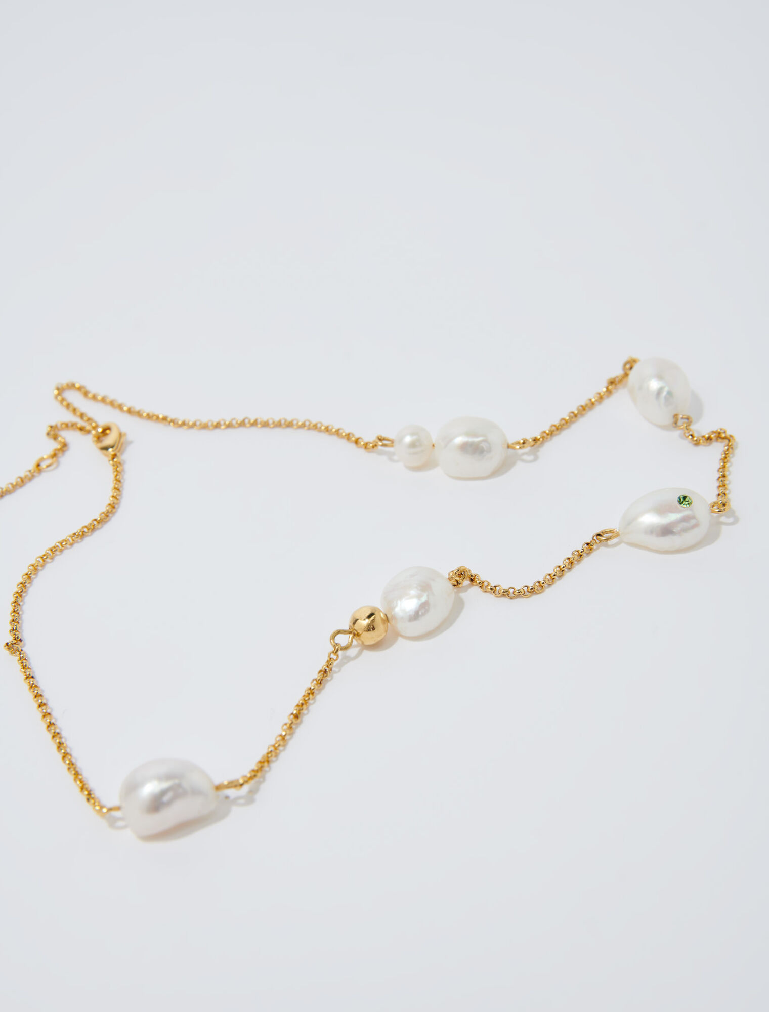 Gold chain and bead necklace