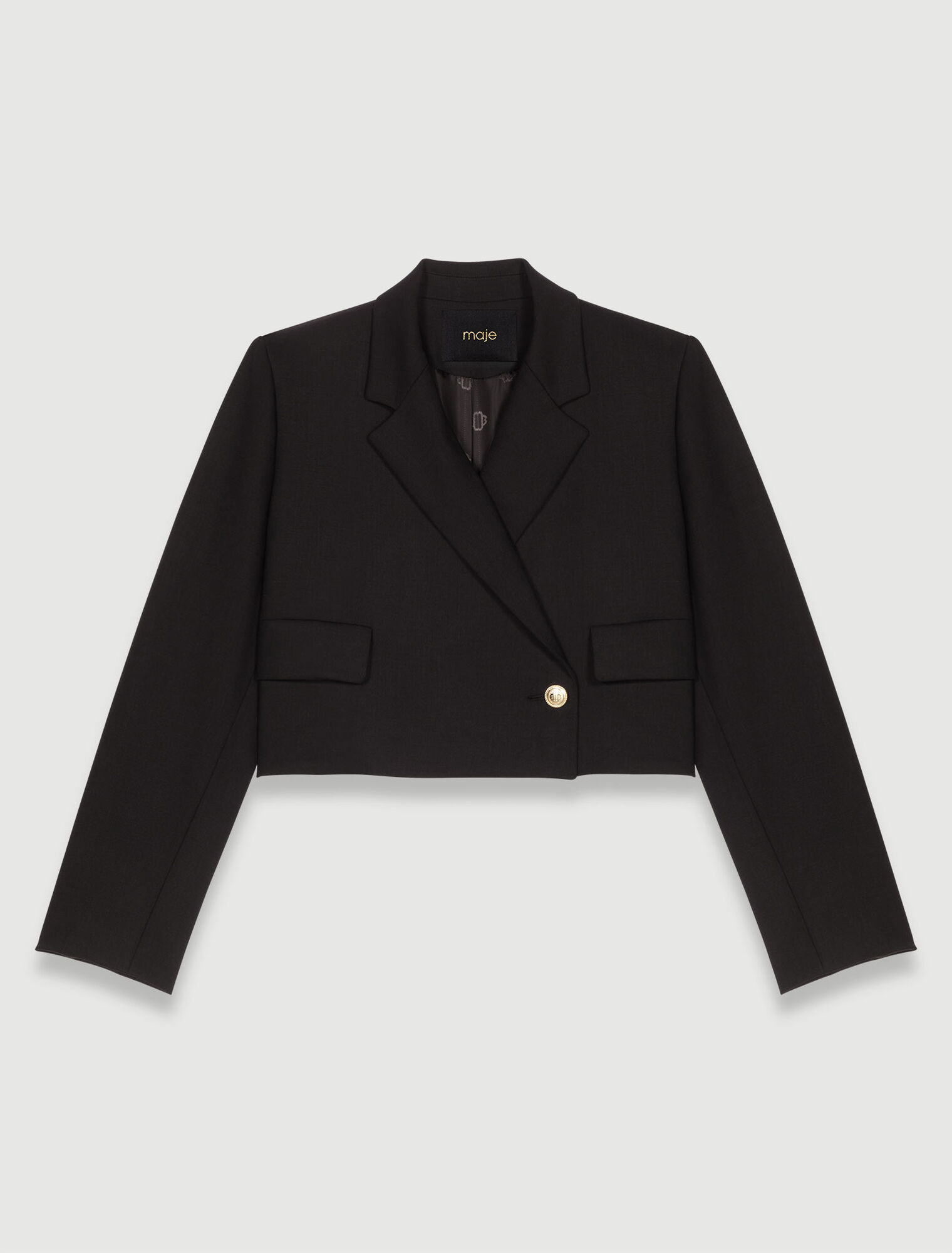 Short straight-fit jacket