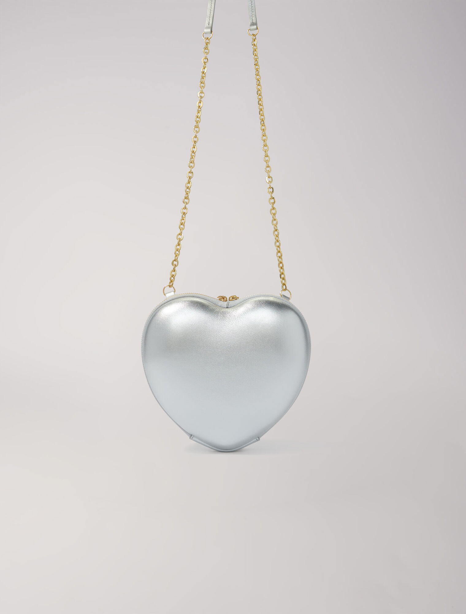 Heart-shaped leather bag