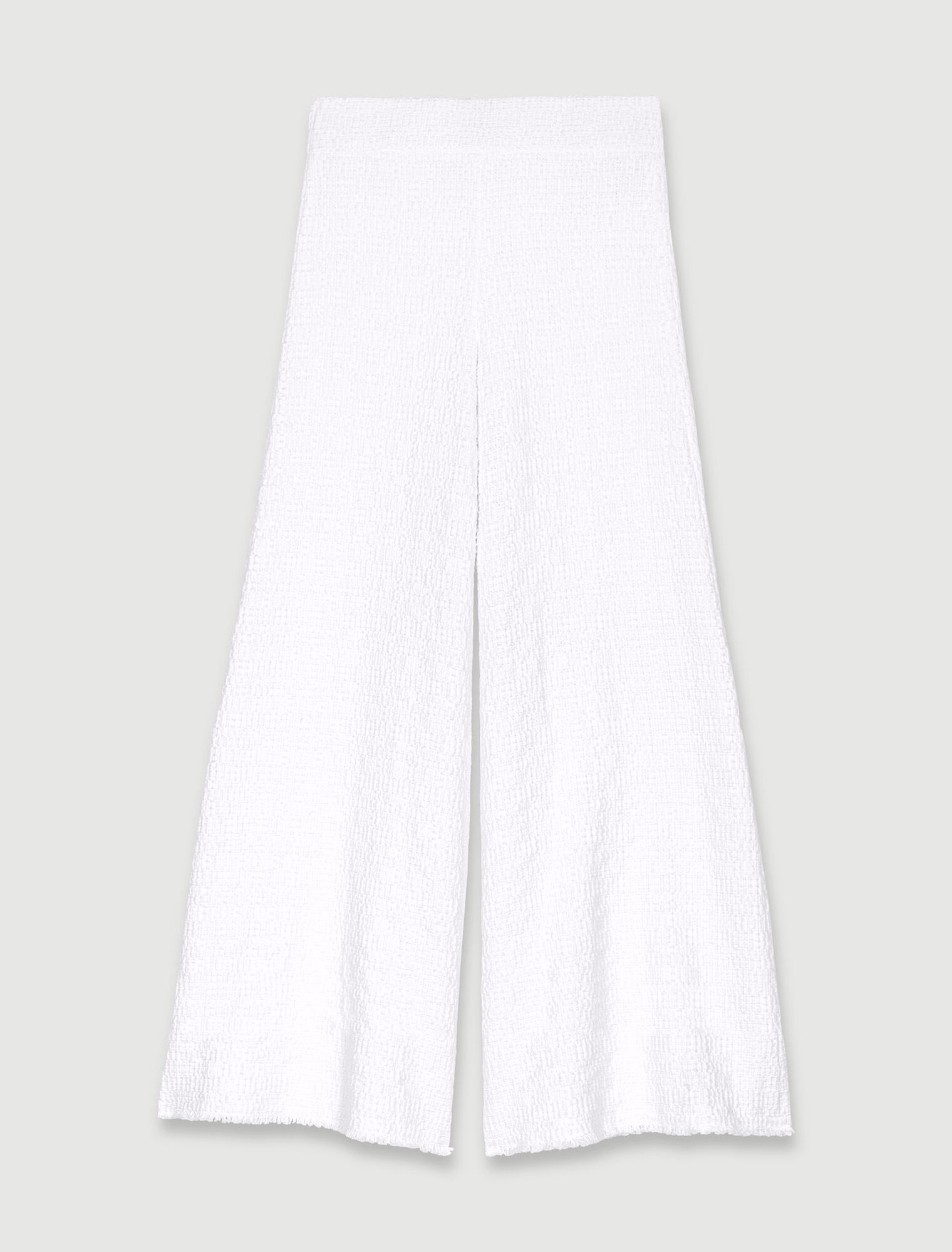 Pantalon large en tweed