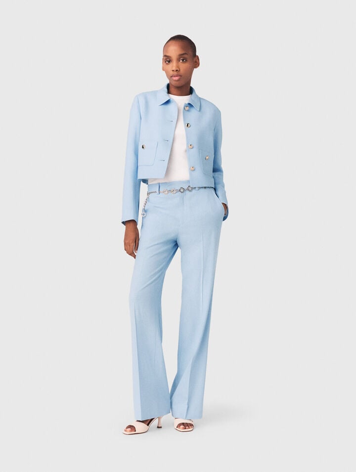 Veste courte &agrave; simple boutonnage