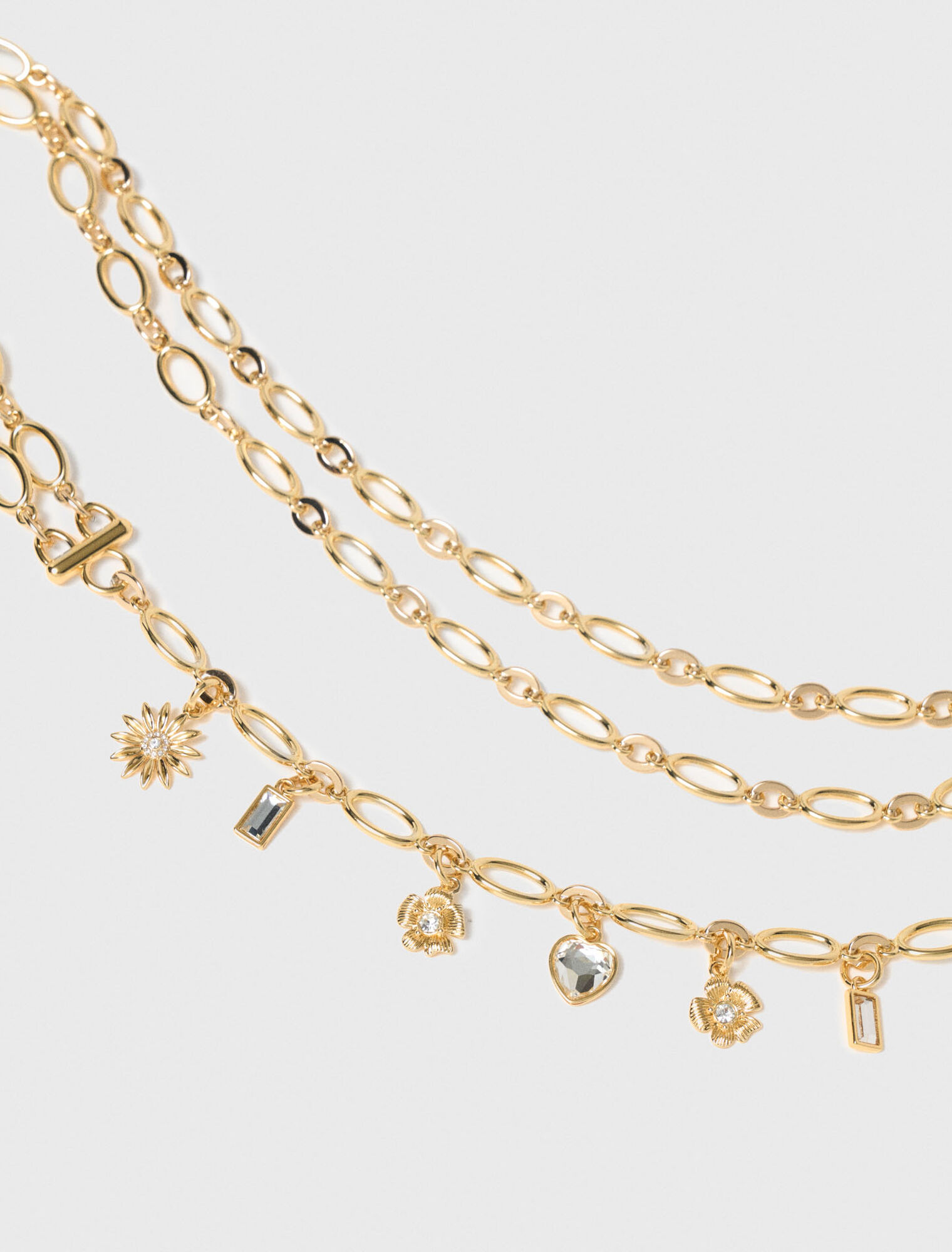 Ceinture chaine double &agrave; charms