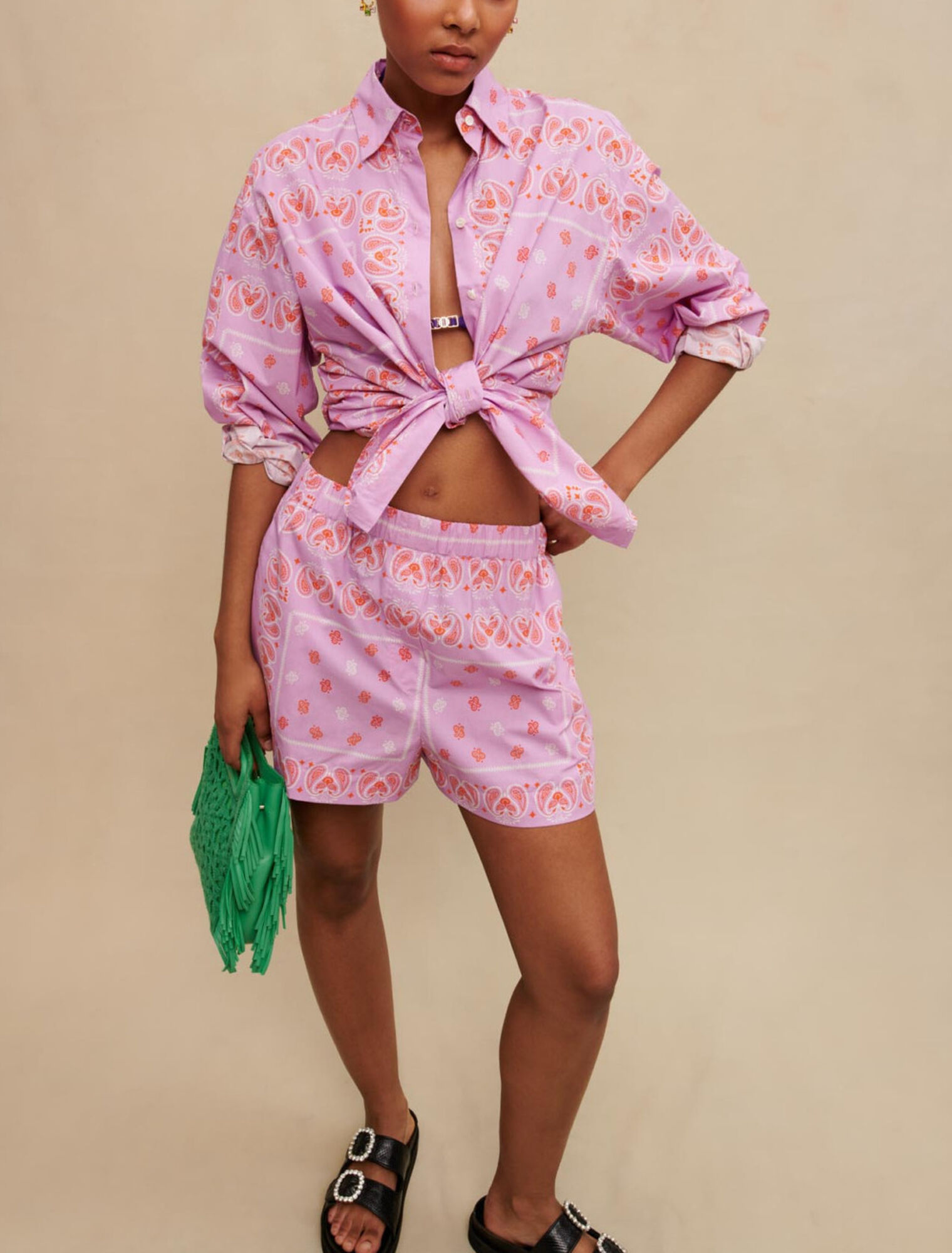 Paisley print shorts