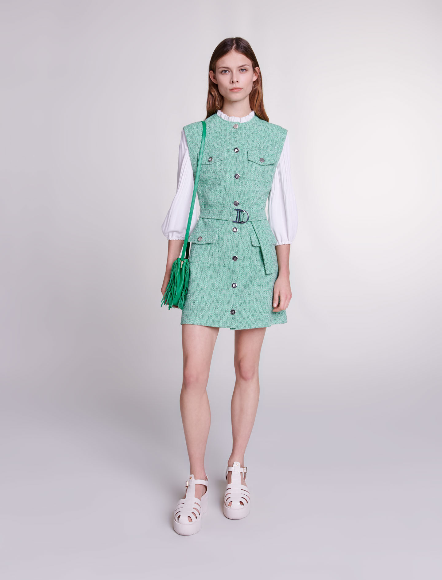 Maje tweed knit dress マージュのツイードドレス ワンピース