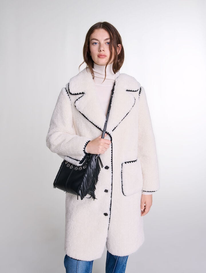 Manteau mi-long molletoné