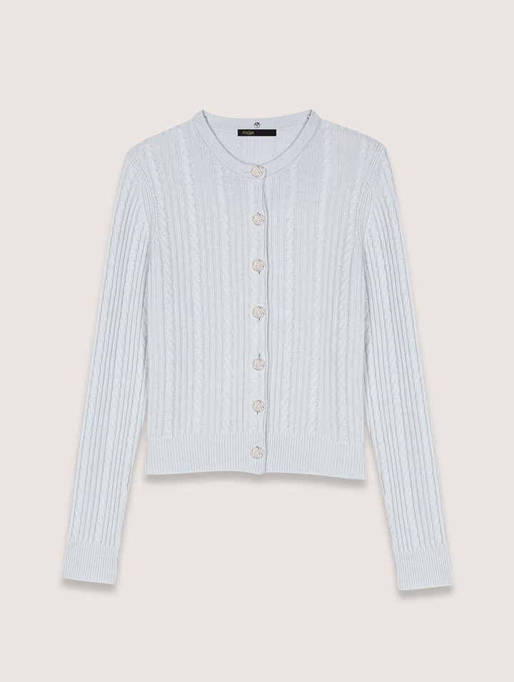 Cardigan à col bijoux