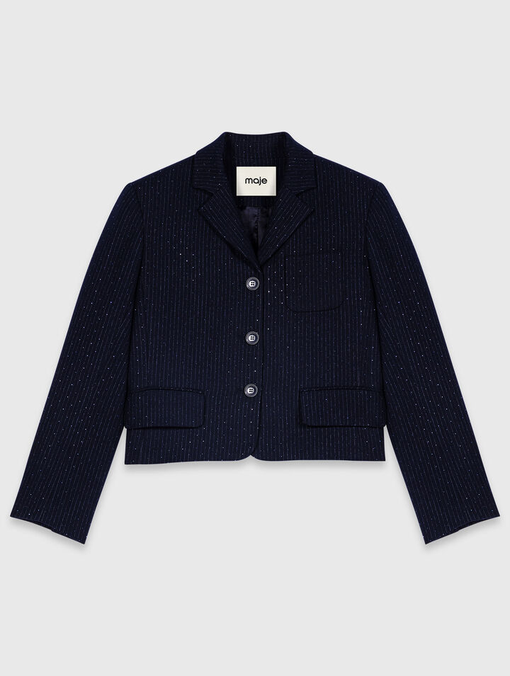 Cropped suit jacket