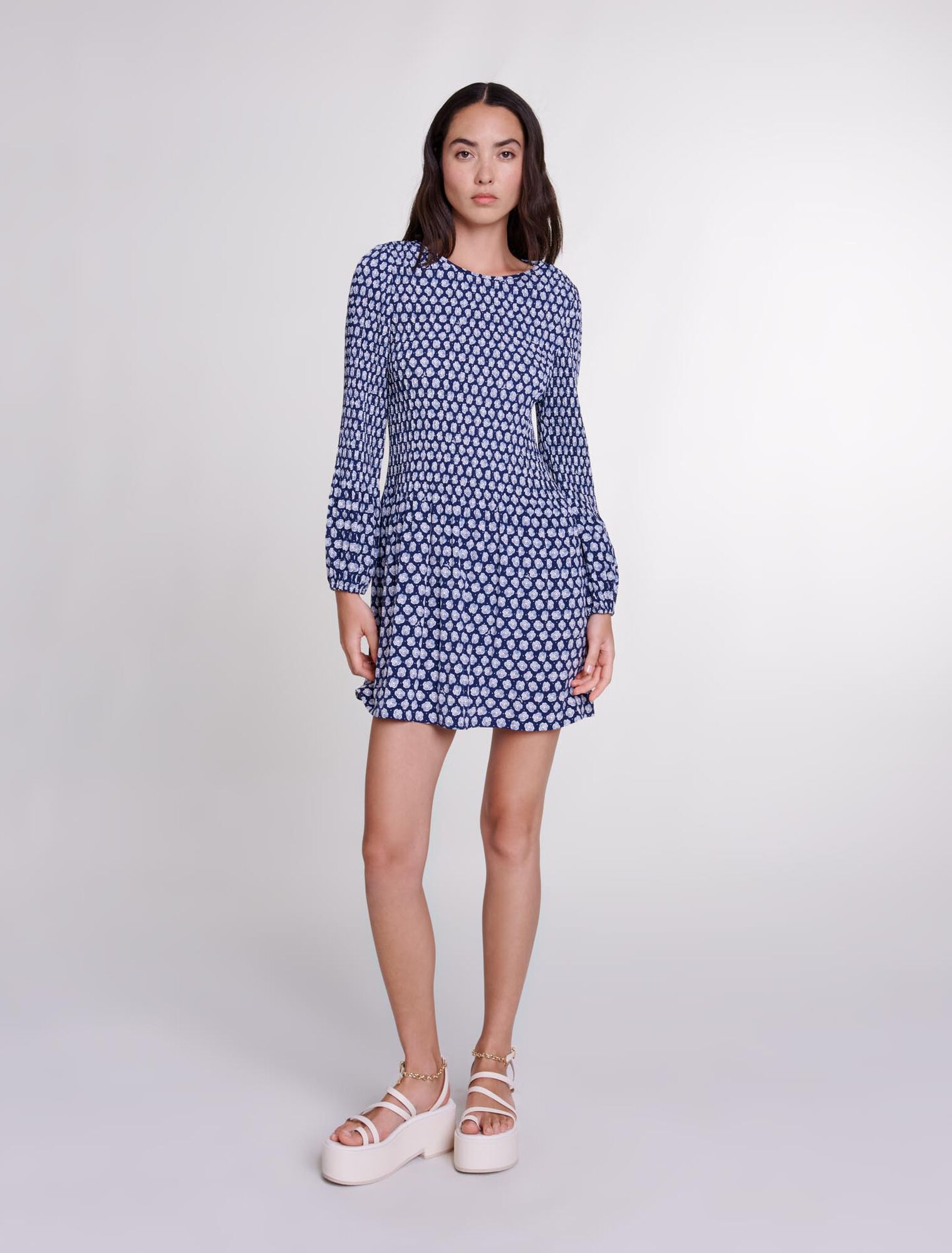 Robe courte fleurie