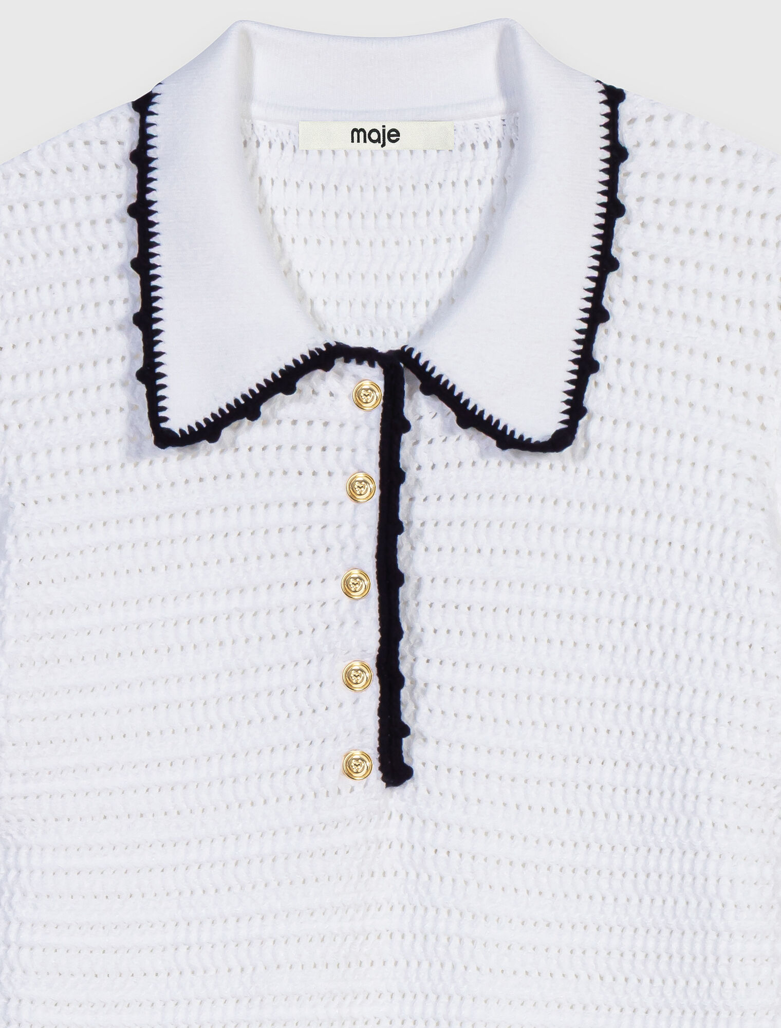 Robe polo en maille avec crochet
