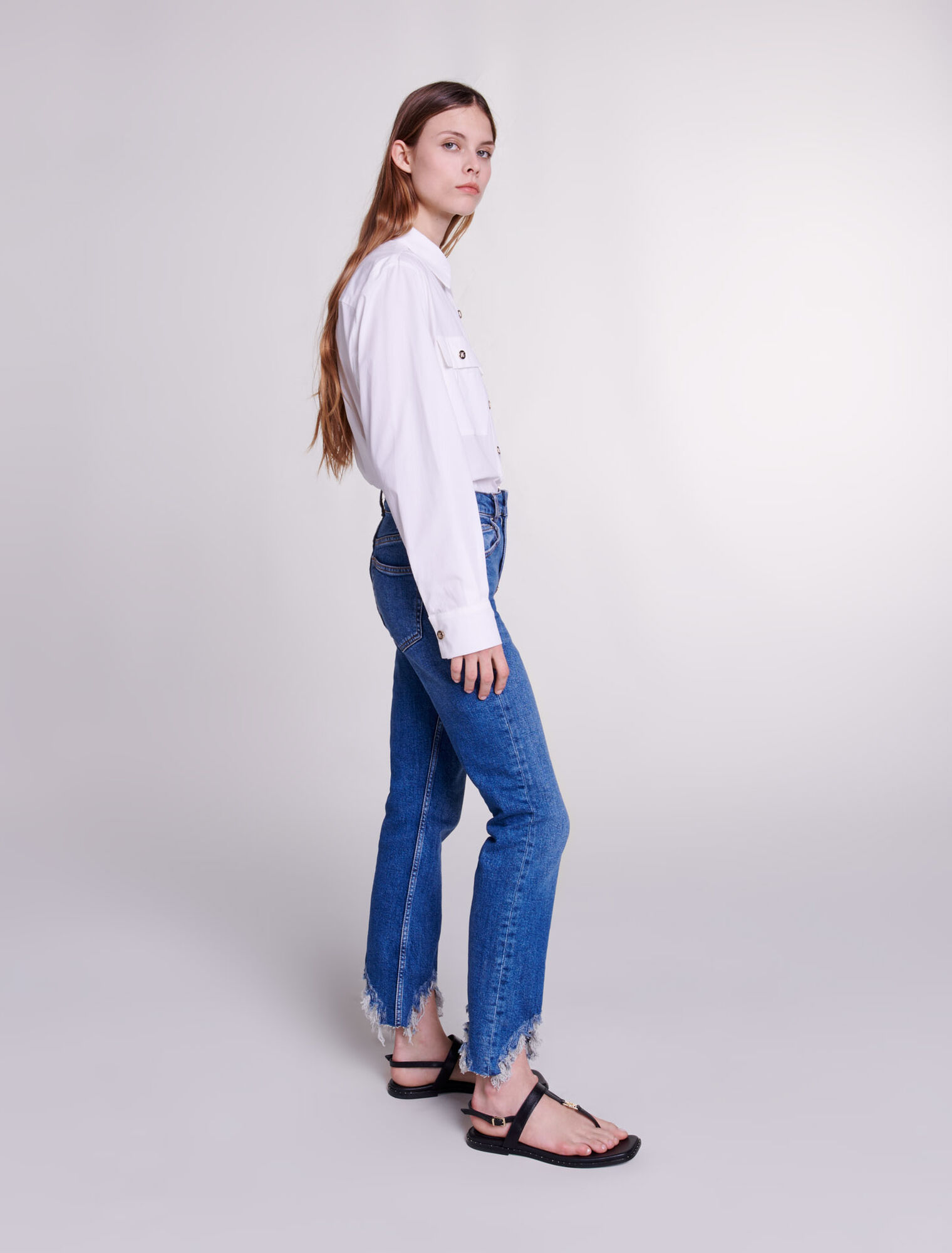 Skinny ripped jeans