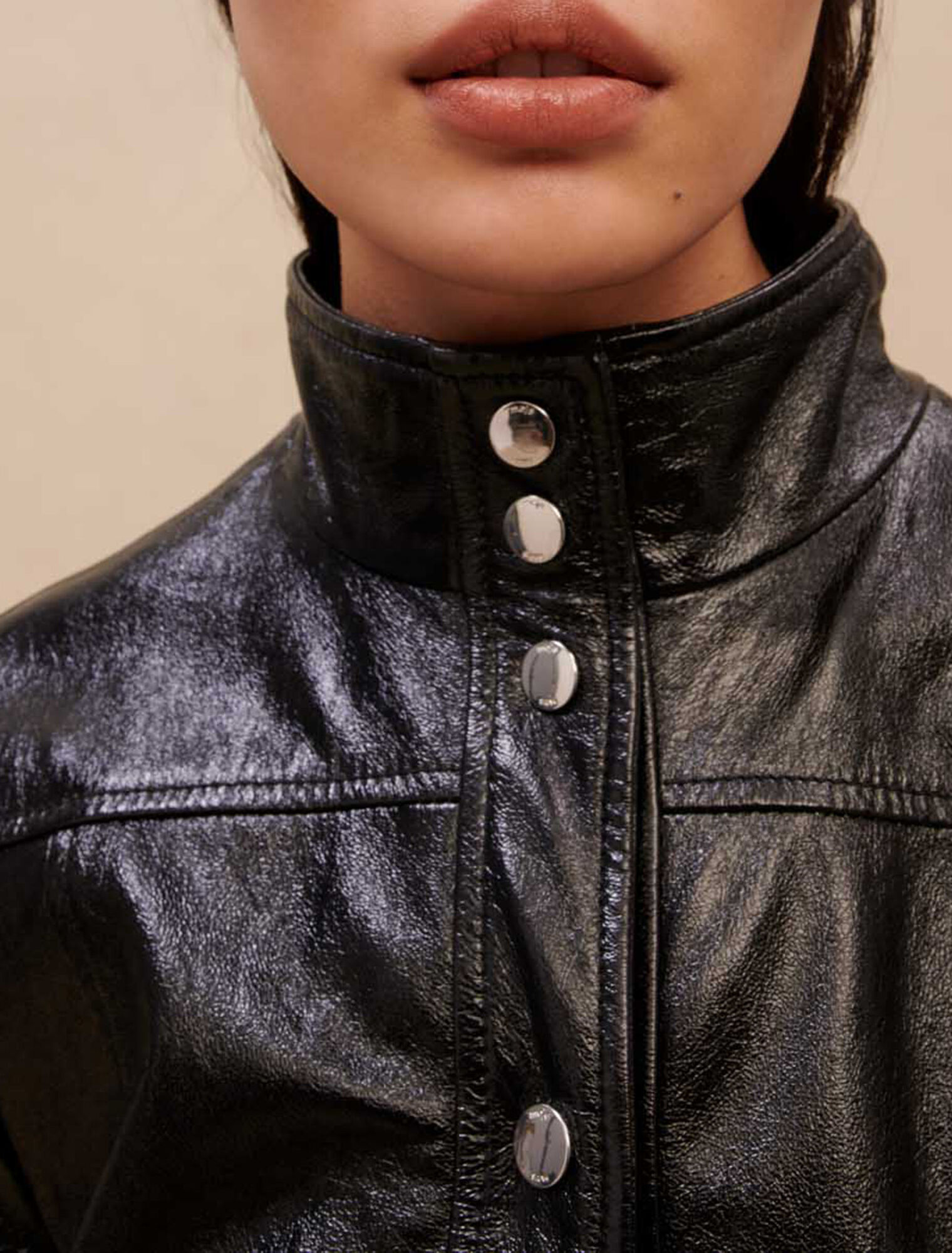 Blouson en cuir vinyle