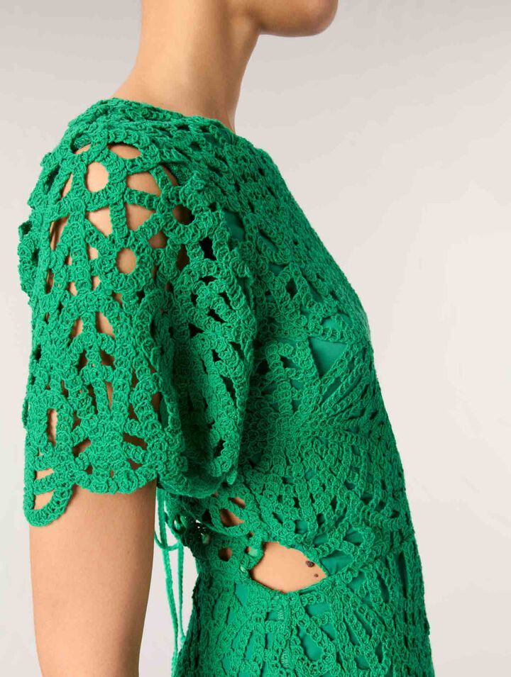 Robe courte en crochet