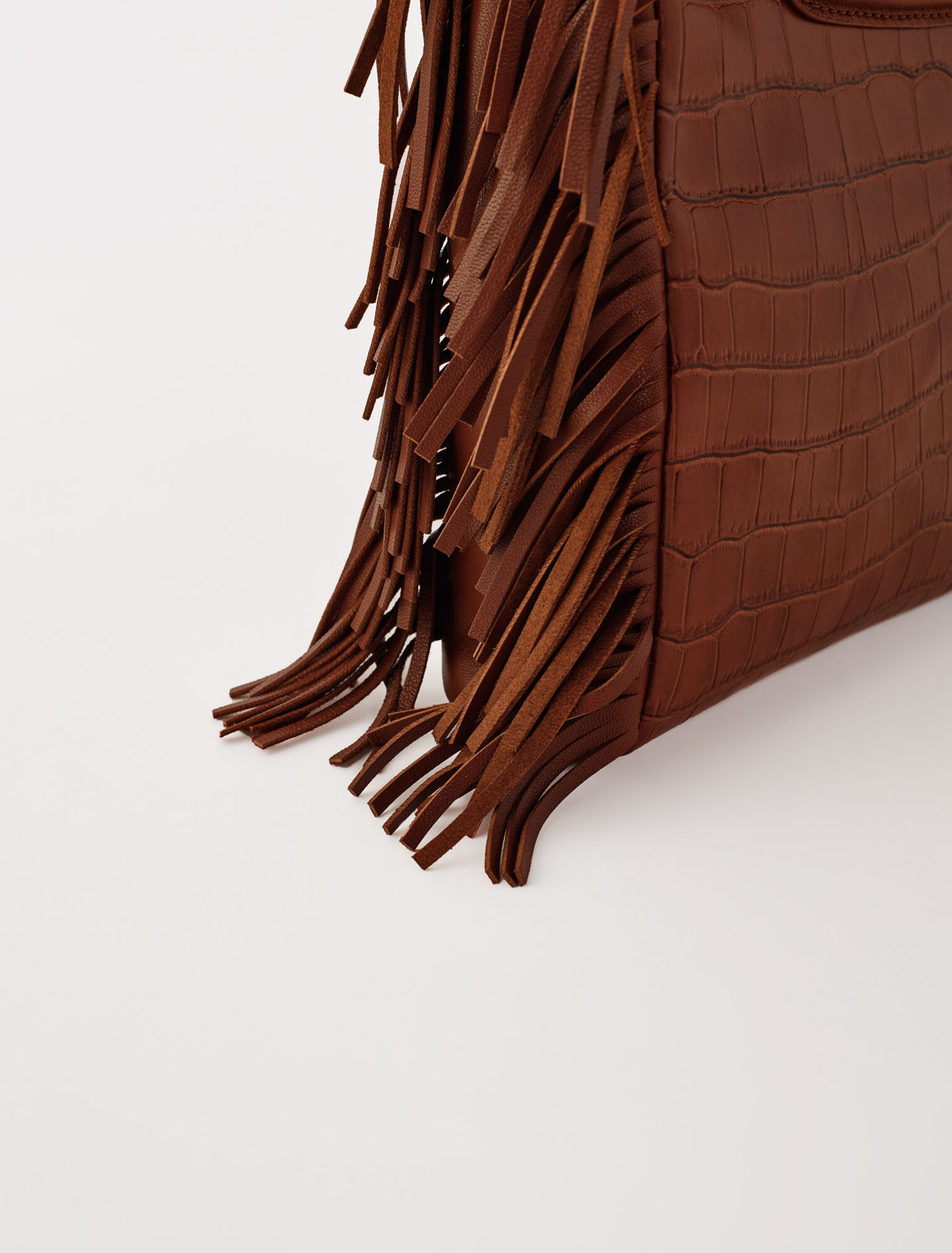 Sac M en cuir croco