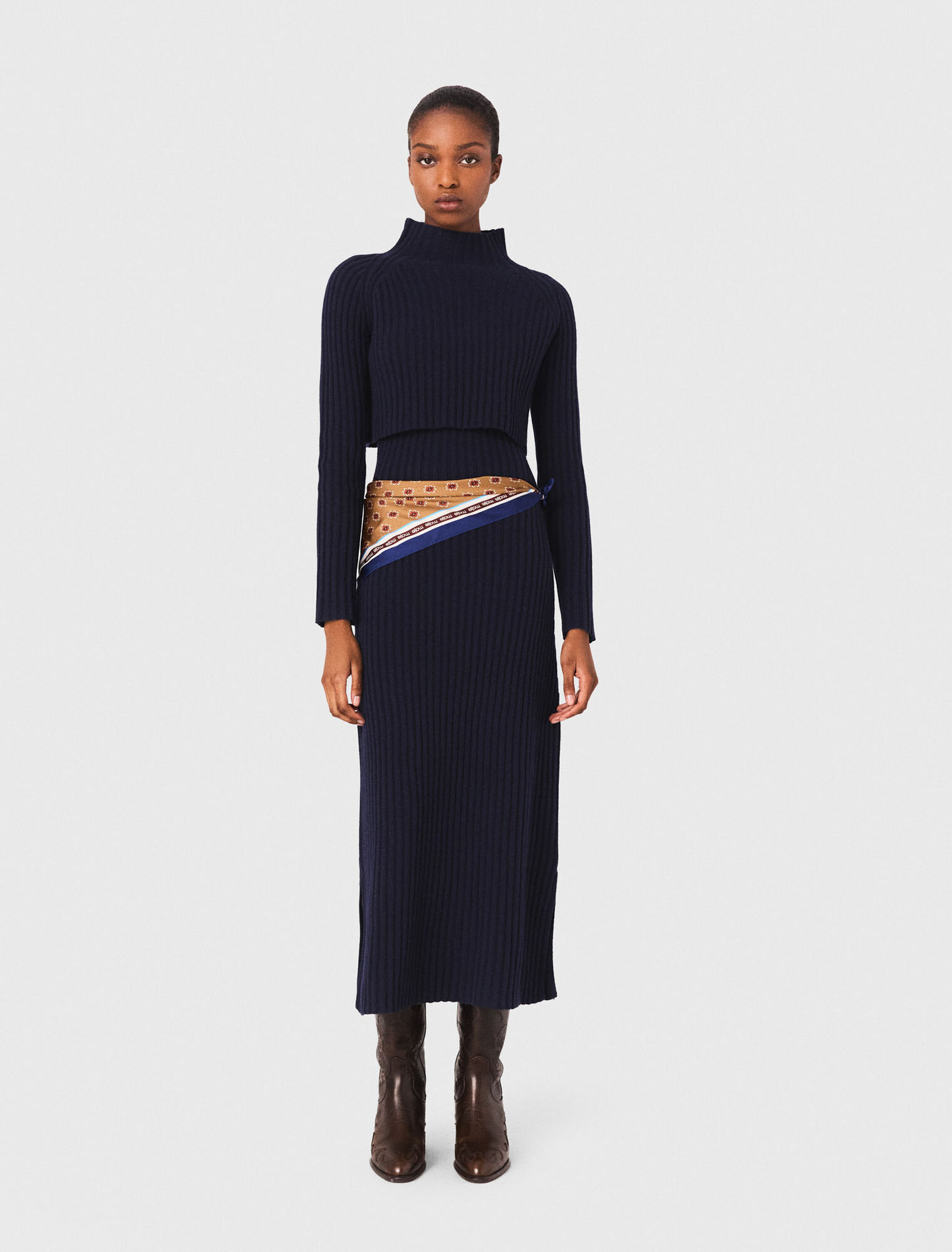 Robe en maille avec pull amovible