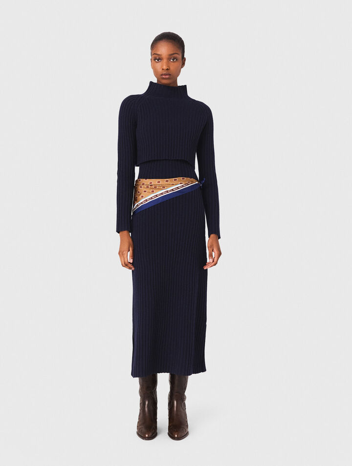 Robe en maille avec pull amovible