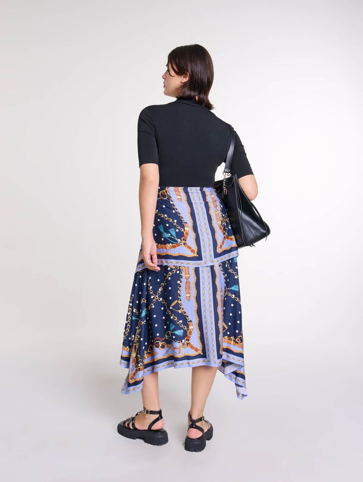 Robe trompe-l'œil imprimée 