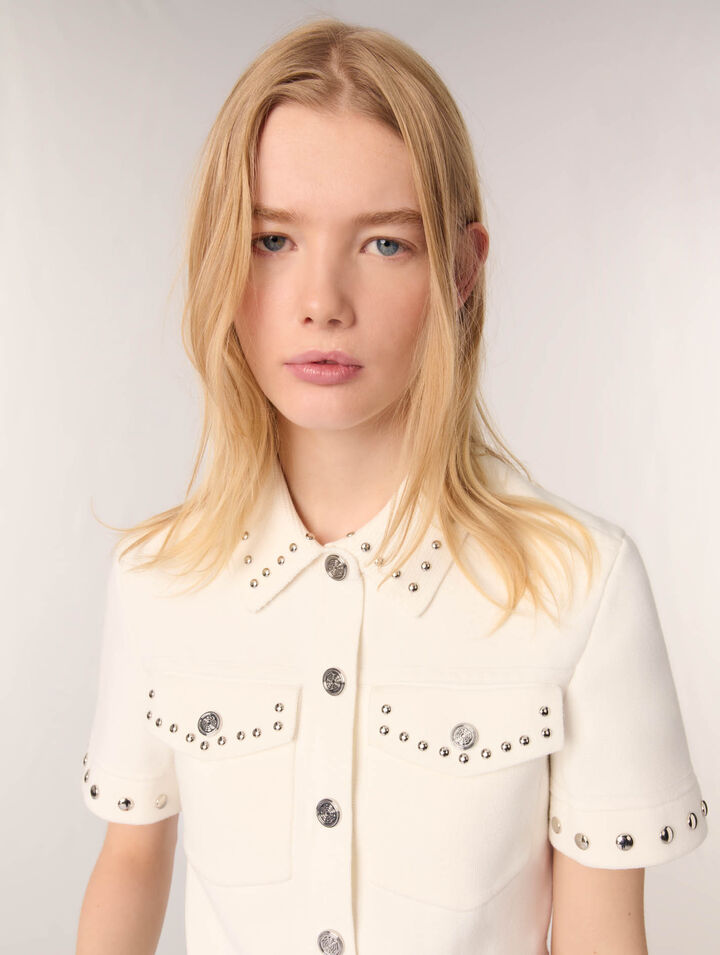 Cardigan court à studs
