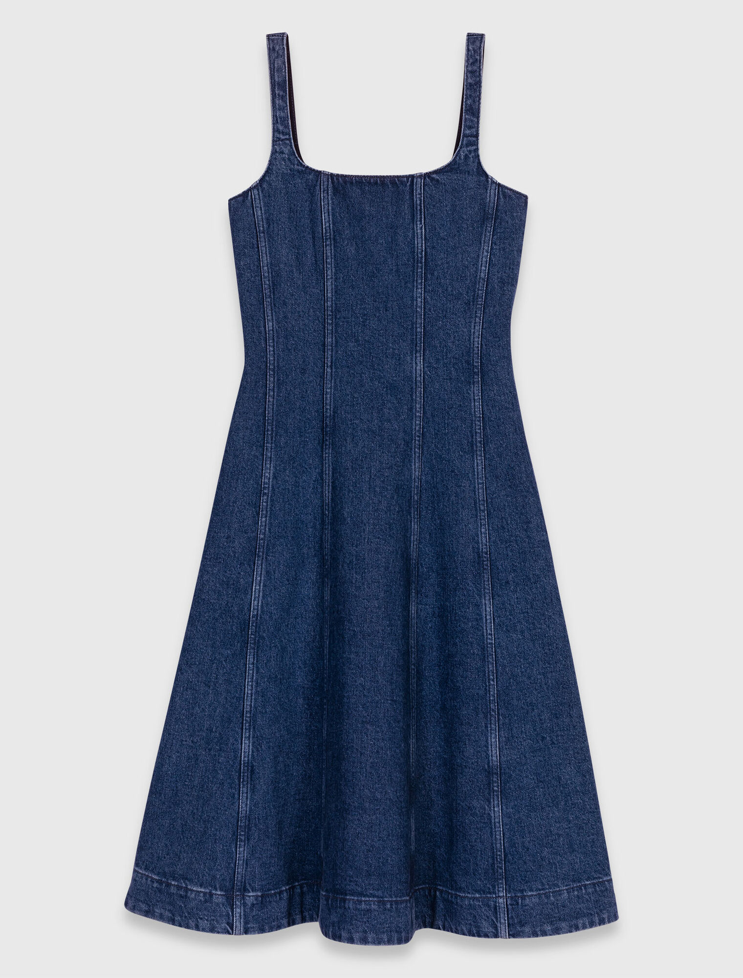Maxi denim babydoll dress