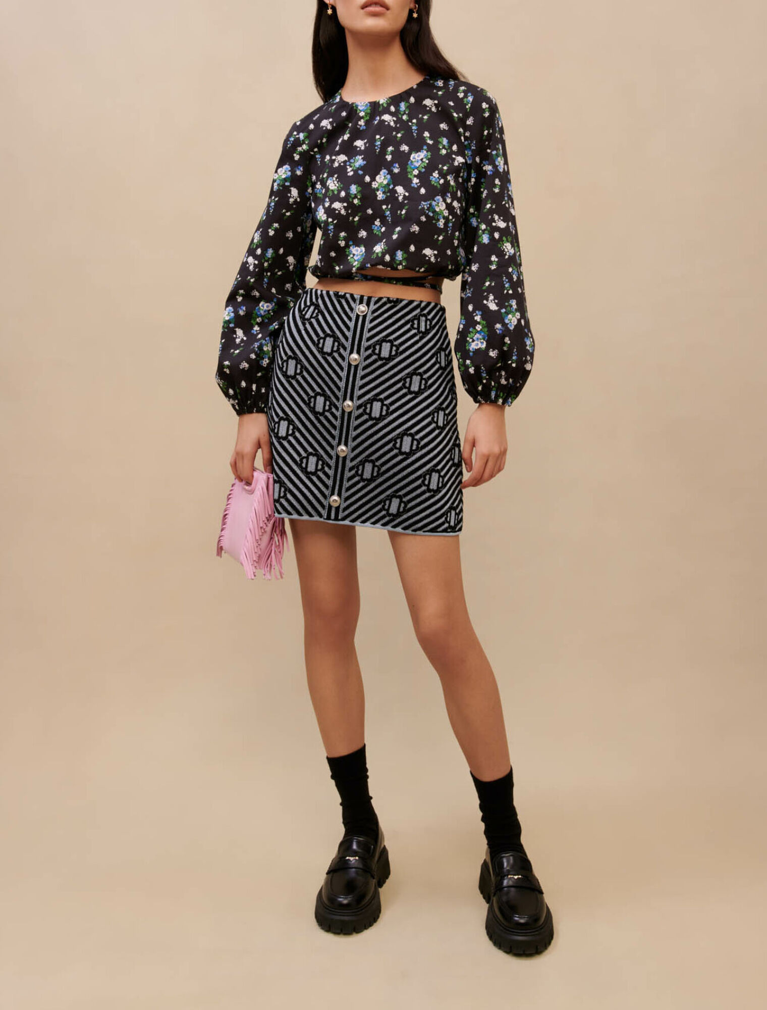 Jupe en jacquard imprimé