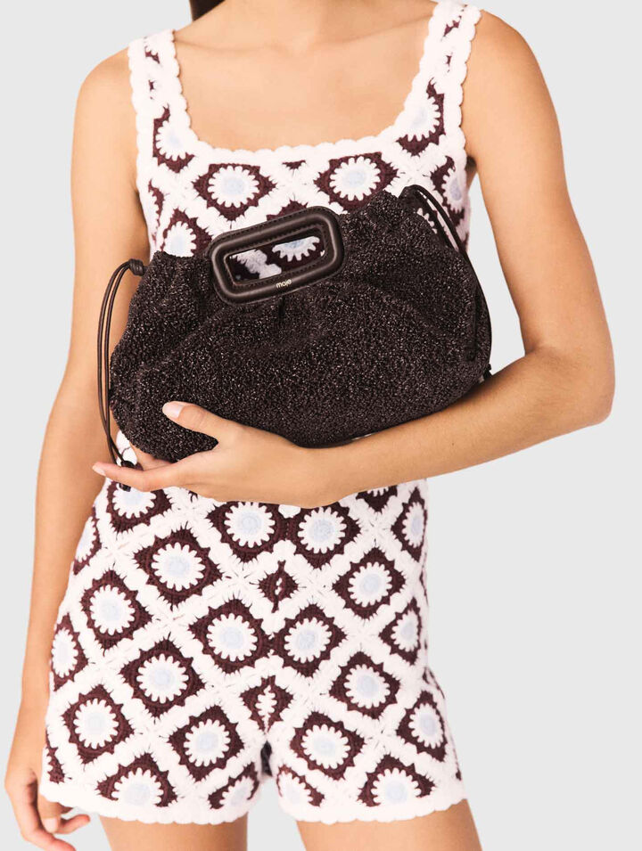 Mipli boucl&eacute; effect clutch bag