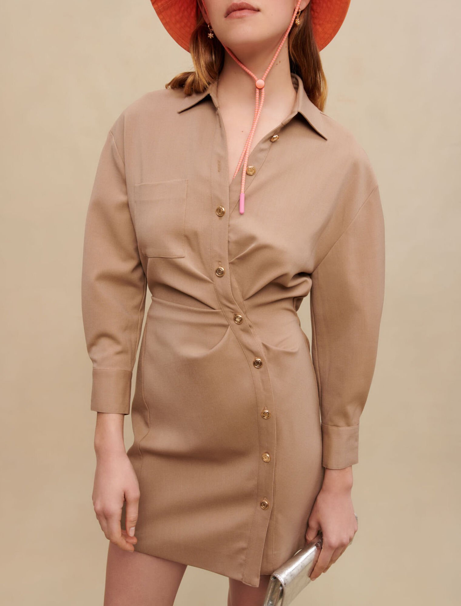 Buttoned mini dress