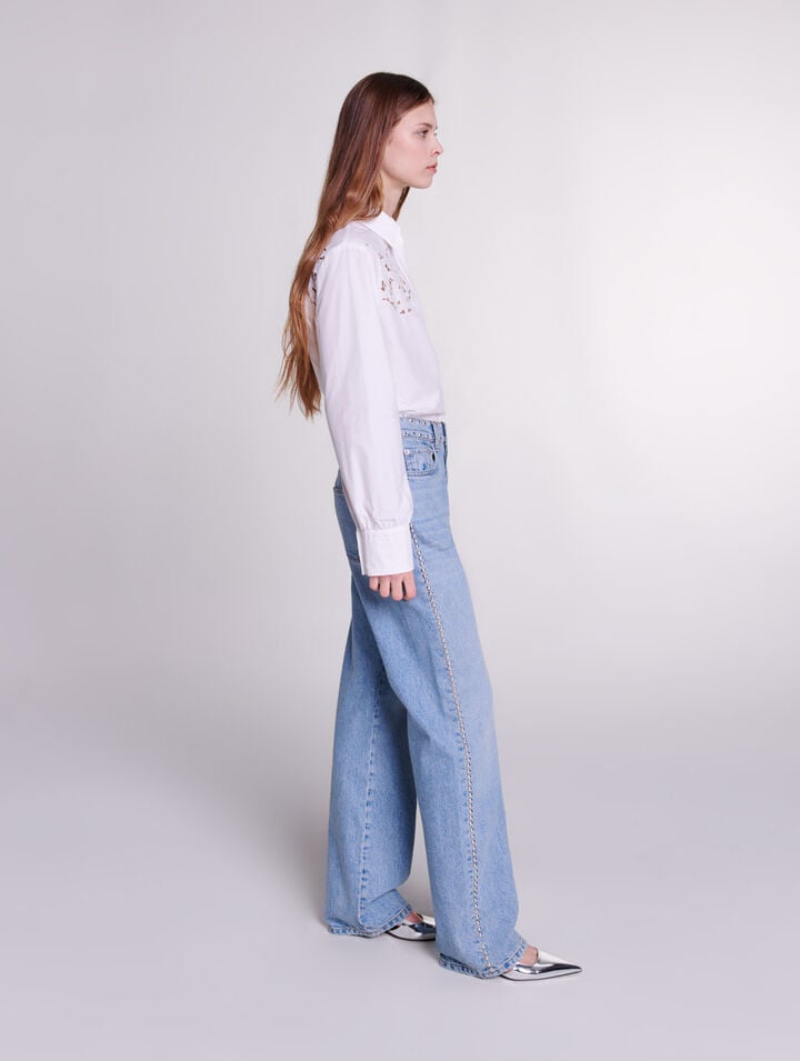 Jean large à studs