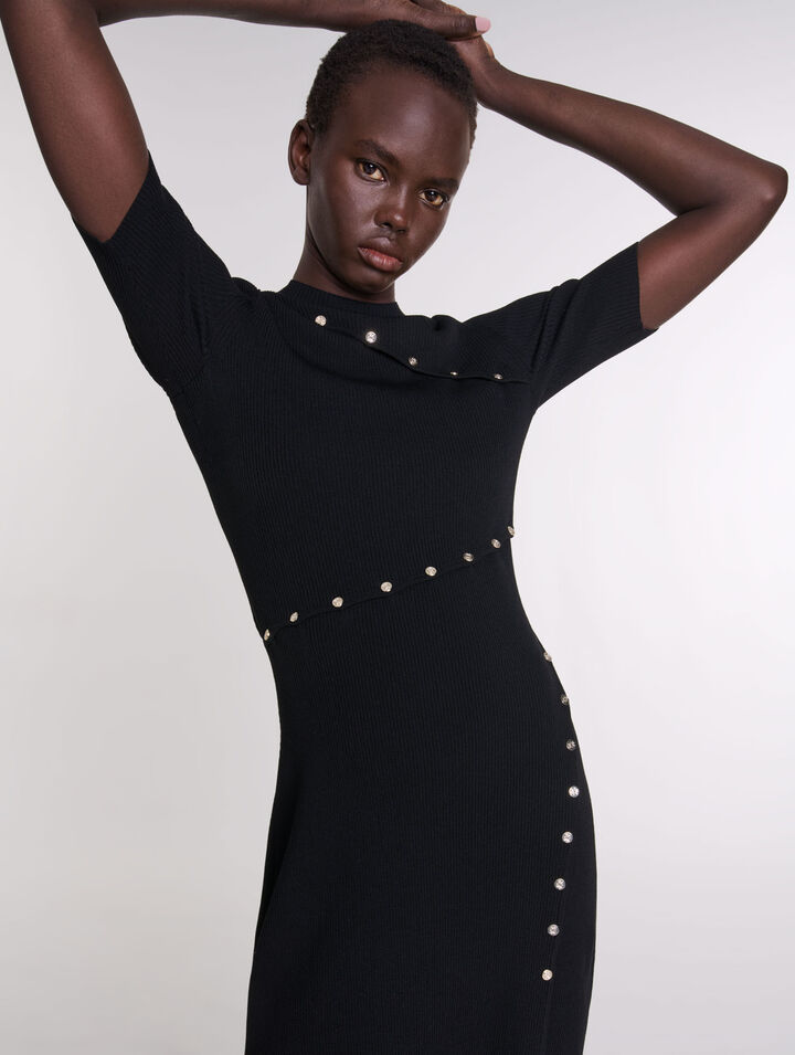 Robe en maille côtelée