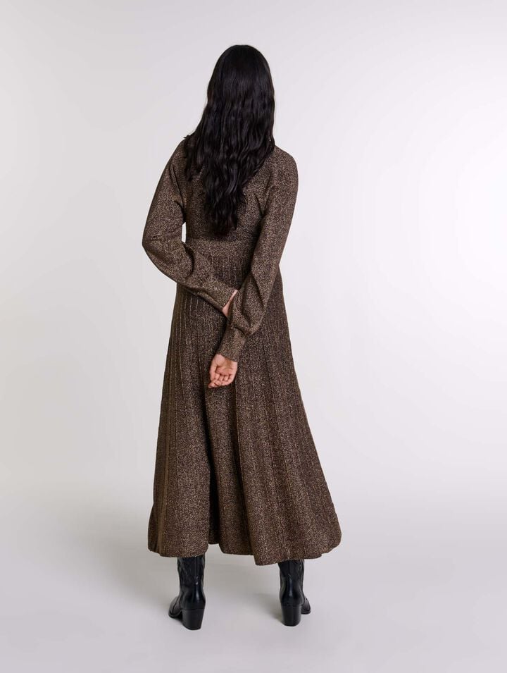 Robe longue en maille brillante