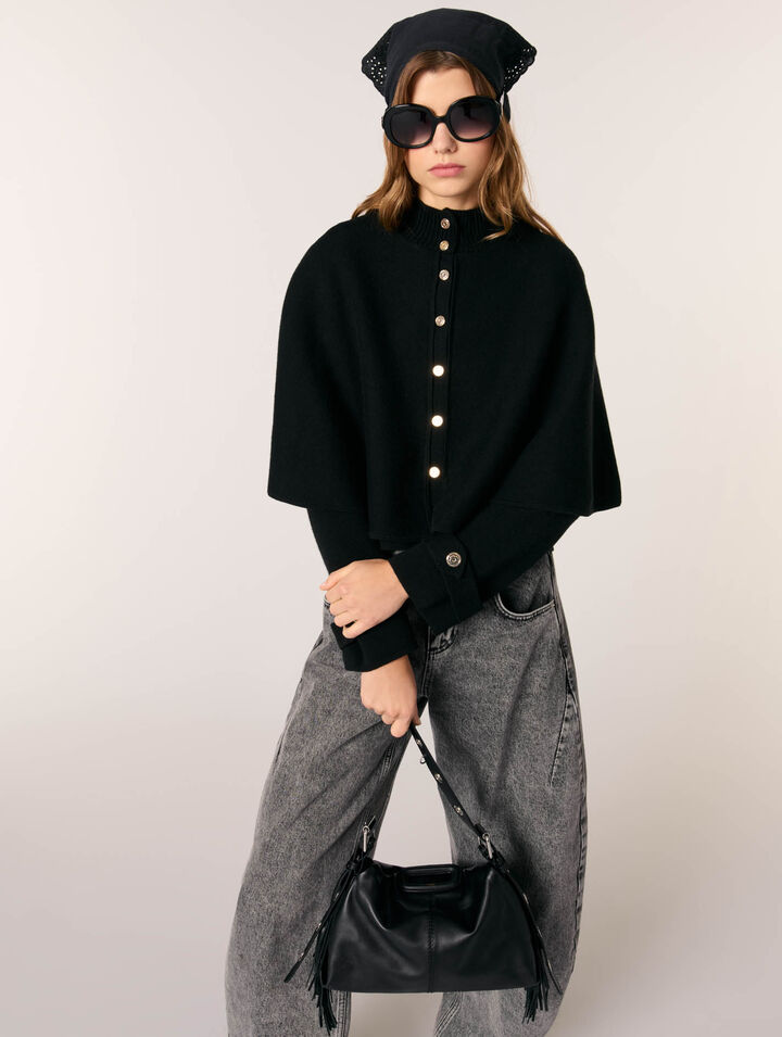 Cape-effect cardigan