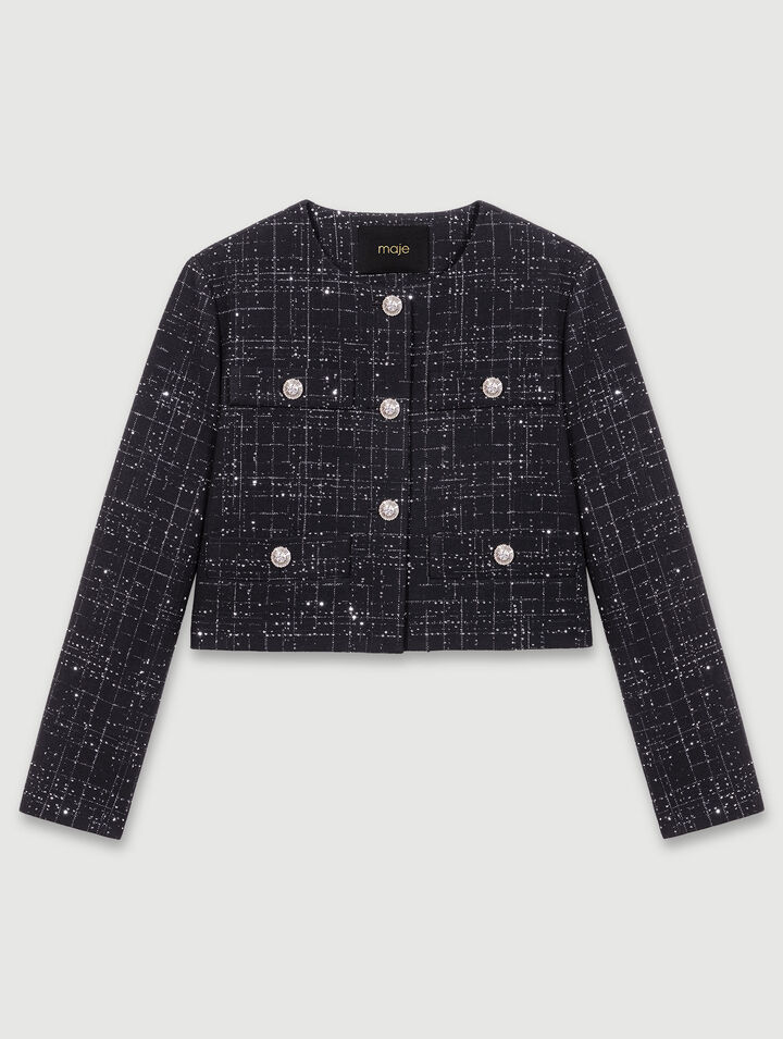 Veste courte en tweed