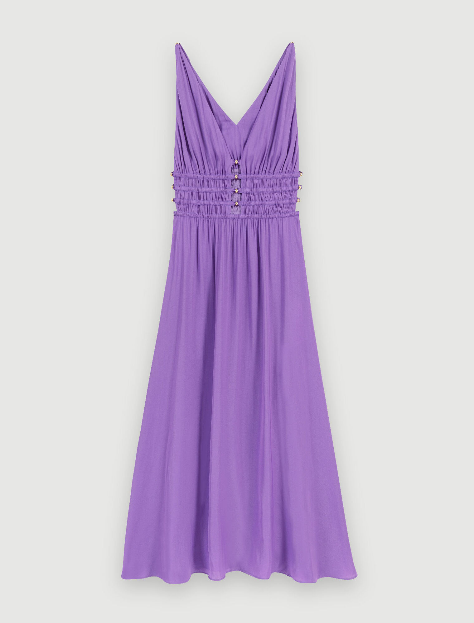 Robe longue satinée